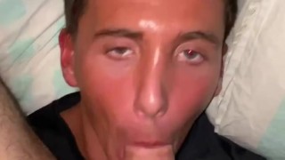 CUTE TAN BOY SUCK DICK AND CUM OVER HIMSELF – ONLYFANS: THEGRANDEE