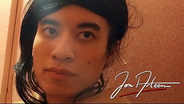 Cute Asian twink peeing for boy pee lovers, compilation of lot of pee