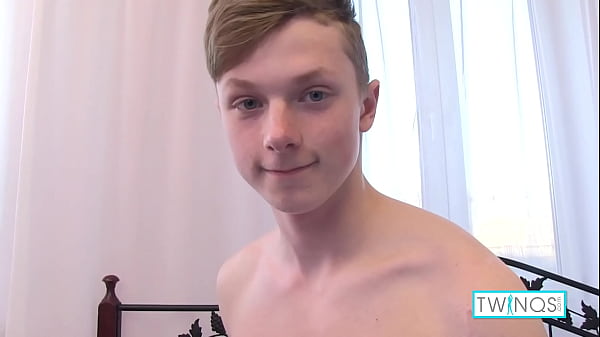 Naked Blonde Boy Toy Angel Strokes His Stiff Dick After Waking Up!