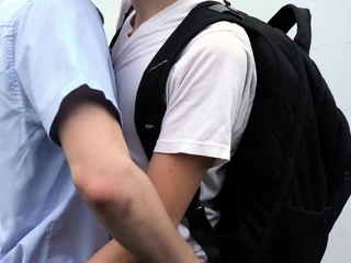 Twink stepbrother lets his younger buddy fuck him anal